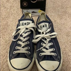 Smokey blue low top converse. Size 8. All star.
